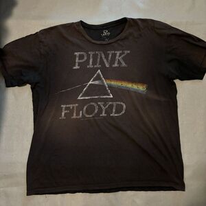 Pink Floyd Shirt 2009 The Dark Side of the Moon Band Tee XL Liquid Blue‎ Faded